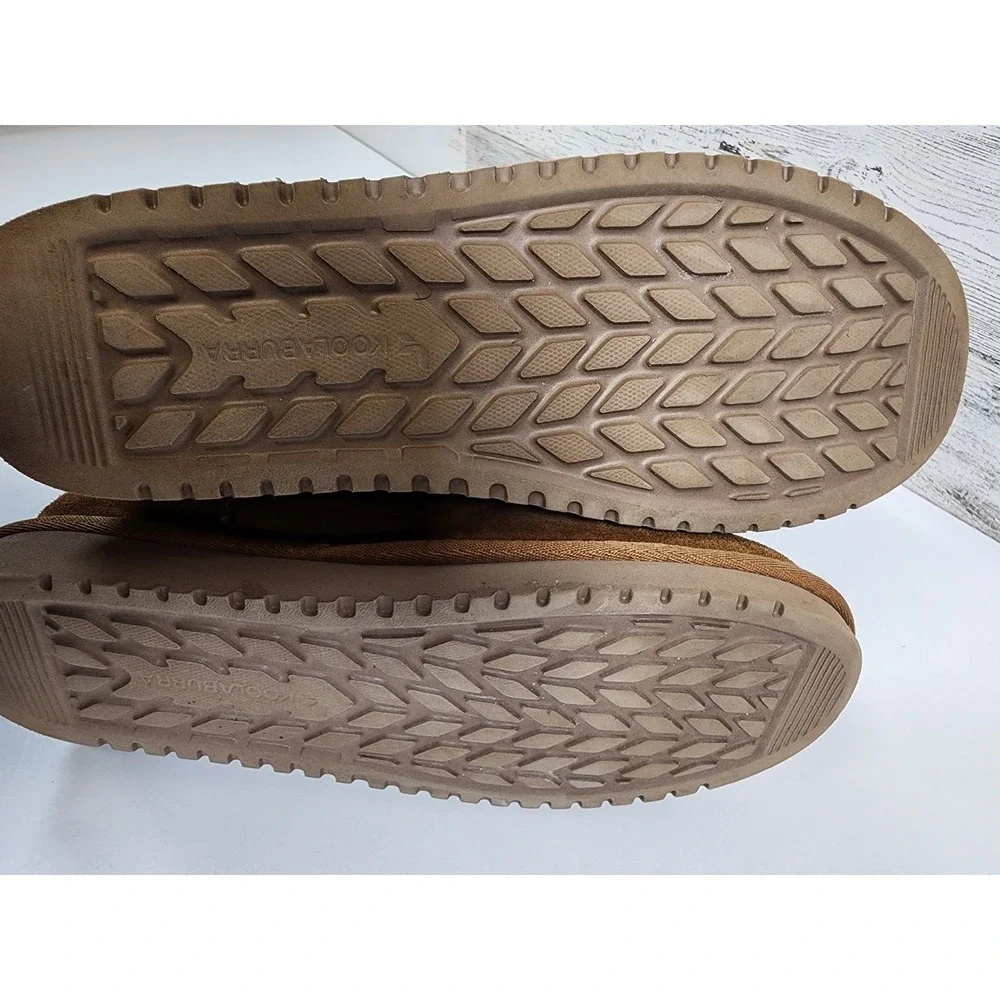 Koolaburra by‎ UGG Victoria Short Boots Women 9 Chestnut Suede Faux Fur Winter